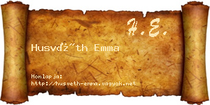 Husvéth Emma névjegykártya